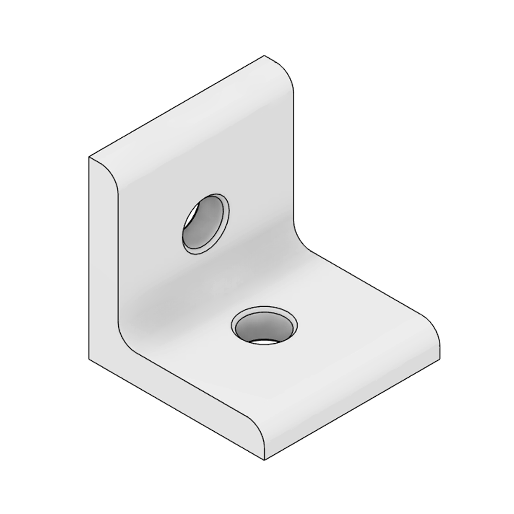 MODULAR SOLUTIONS ANGLE BRACKET 30MM TALL X 30MM WIDE WITH STAINLESS STEEL HARDWARE